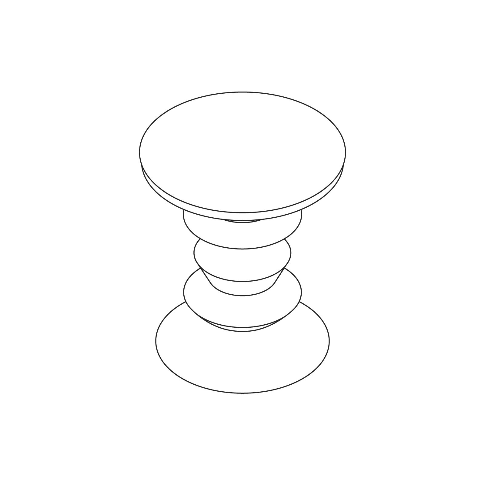 Un dibujo - Silla alta torneada Eames: con forma de C